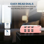 Open Alert TSA Approved Luggage Locks (Pink 2PK)