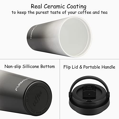 Insulated Coffee Mug with Ceramic Coating (BlackWhite_2026)