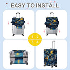 Starry Night Bee Luggage Cover (#137 / M(fits 24-26Inch suitcase))
