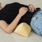 Buckwheat Neck Support Pillow Cervical Neck Cylinder Bolster Pillow Neck Pain Relief Breathable Comfortable for Back and Side Sleepers Round Pillows for Lunch Break Yellow (6x15 in / Yellow)