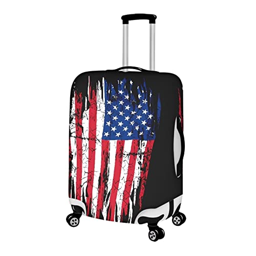 USA Flag Star Stripes Flag Luggage Covers Protector Elastic Spandex Baggage Case Fit 26 (L(for 26-29 inch luggage) / USA Flag Star)
