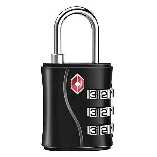 Luggage Lock TSA Approved (Black, 1P)
