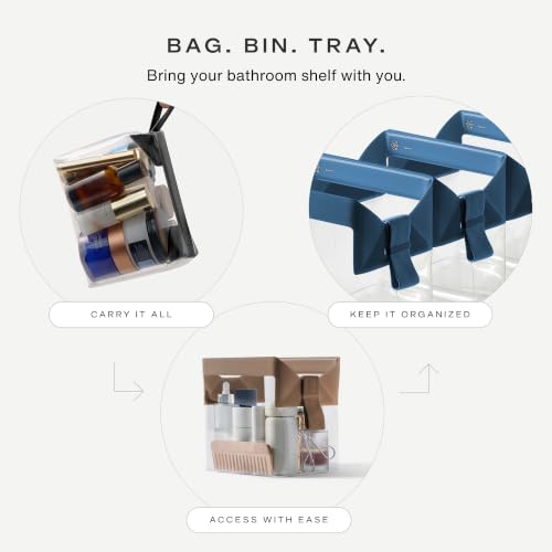 Parcel Clear Travel Kit with Zipperless Magnetic Closure (Cove / Large)