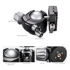 Carbon Fiber Camera Tripod 4Section 360° Ball Head LS (LS-364CX+LH-47LR:Maxload 25kg-4 Sections)