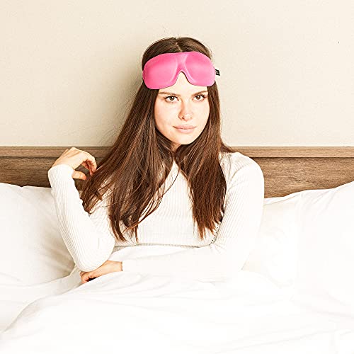 40 Blinks No Pressure Solid Eye Mask for Sleep & Travel (Magenta / 1 Count (Pack of 1))