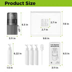 2P 4 in 1 Travel Toiletry Containers (Pink+grey)