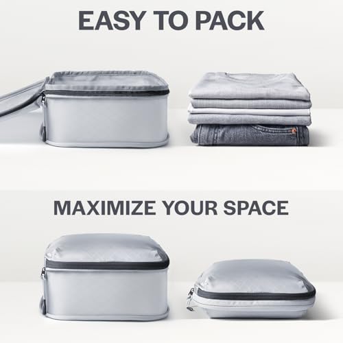 Ultralight Compression Packing Cubes for Travel (6-Pack / Grey)