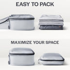 Ultralight Compression Packing Cubes for Travel (6-Pack / Grey)