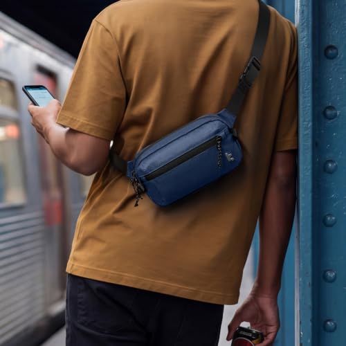 1.5L Sling Bag with RFID Blocking Crossbody Chest Pack for Men Women (Dark Blue / 1.5L)