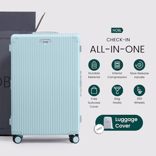 Zipperless Check in Suitcase (Powder Blue)