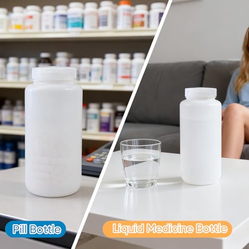 32 oz Plastic Bottles with Lids (Translucent / 32 oz)