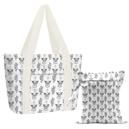 Beach Bags Wet Bag for Swimsuit (Western Cattle)