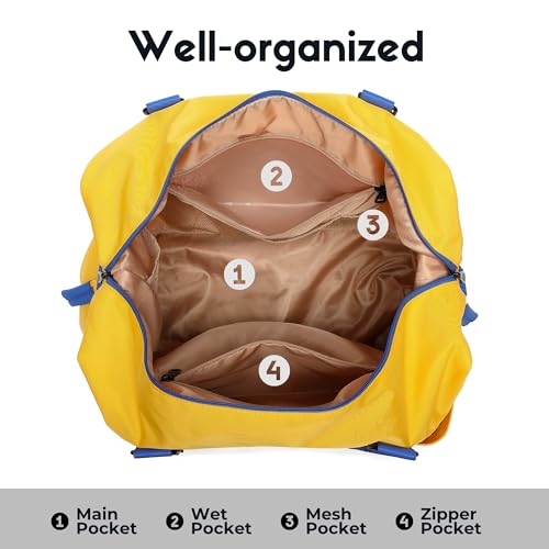 Duffel with Utility Pouch (Yellow and blue)