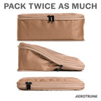 Compression Packing Cubes for Travel (2-Pack / Mocha)