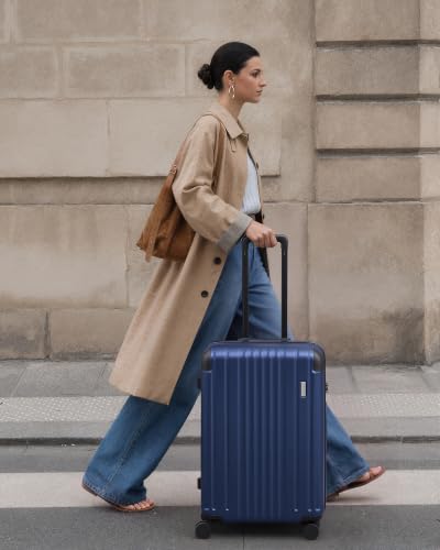 Luggage Lightweight and Durable Hardshell (Navy Blue2.0 / M(24in))