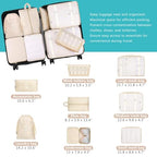 Luggage Set 13 Piece (Black Brown / 13-piece Set)