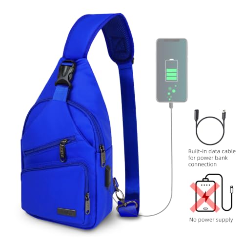 Sling Bag for Women (Leather Royal Blue / Small)