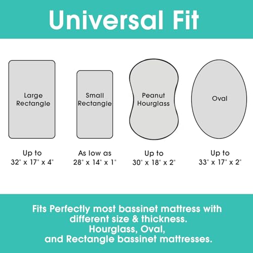 Stretch Fitted Bassinet Sheet Set BROLEX 2 Pack Cradle Sheets for Bassinet Pad (Fawn Flora / 32x16 Inch)