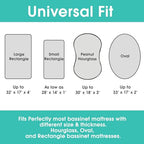 Stretch Fitted Bassinet Sheet Set BROLEX 2 Pack Cradle Sheets for Bassinet Pad (Fawn Flora / 32x16 Inch)