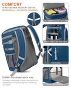 Cooler Backpack Insulated Leak Proof for Women Men Soft Cooler Bag (45 Cans / Leather Blue)