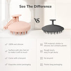 Silicone Scalp Massager Shampoo Brush (Pink)
