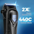Low Noise Hair Clippers for Men & Women with 10 Color Guide Combs (Black)