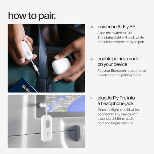 AirFly SE Bluetooth Wireless Audio Transmitter Adapter (White / AirFly SE)