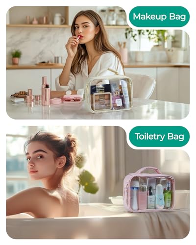 Puffy Clear Toiletry Bag (Beige)