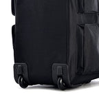 29 inch Jumbo Size 8 Pockets Wheeled Rolling Duffel Bag Water Resistant Luggage Lightweight Travel Suitcase with Retractable Handle (29 inch / Black)