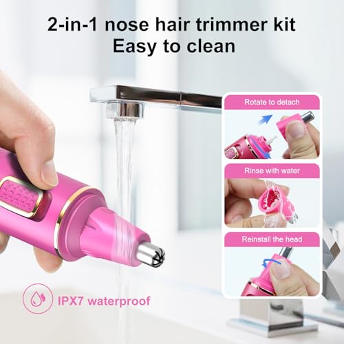 Nose Hair Trimmers for Women Men (Rose)