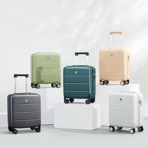 Underseat Carry On Luggage with Wheels (Blackish Green / 16 Inch)