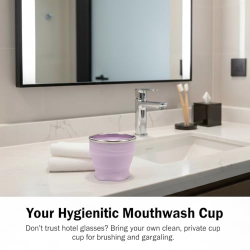 Collapsible Cup with Lid (Light Purple)