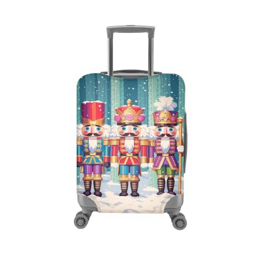 Christmas Luggage Protector Suitcase Cover (XL(for 30-32 inch luggage) / Nutcracker Soldier)