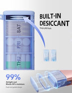 Metal Weekly Pill Organizer (Silver / Large)