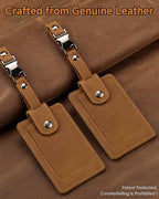 Luggage Tags for Suitcases (Brown)