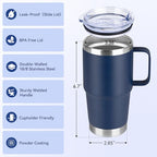 20oz Tumbler Bulk with Lid (Navy / 20 Ounces-6)