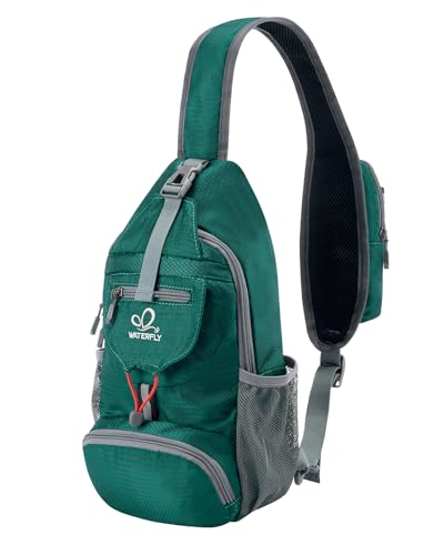 Packable Small Crossbody Sling Backpack Shoulder Chest Bag Daypack for Hiking Traveling (Turquoise)