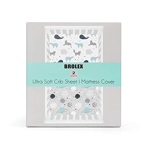 Baby Fitted Crib Sheets (Space Planet / 52X28 Inch)