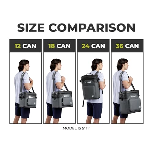 Magnetic Leak Proof 18 Can Soft Cooler with Waterproof Zipper (Navy / 18 Can)