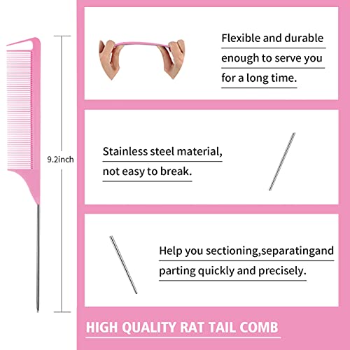 Hair Styling Brush Set (Pink-12pcs)
