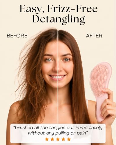 Detangling Comb & Brush Set (Metallic/Rose Gold)