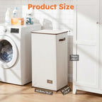 100L Laundry Hamper with Lid (Off-White / 100L)