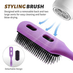 4Pcs Detangling Hair Brush Set for Women (Purple)