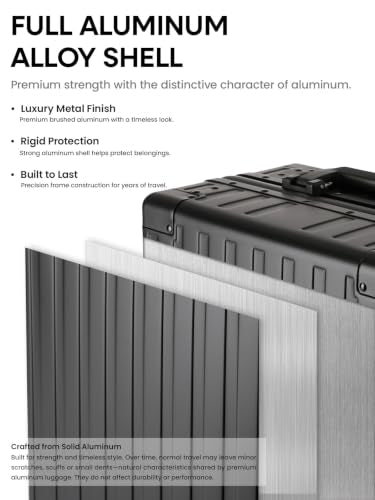 All Aluminum Carry On Luggage (Black / Carry-on)