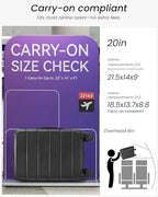 Expandable Hardshell Suitcase with TSA Lock (20 Inch / Blue)