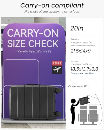 Expandable Hardshell Suitcase with TSA Lock (20 Inch / Blue)