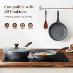 Nonstick Frying Pan Skillet (12 Inch / Gray)