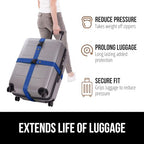 Heavy Duty Luggage Straps for Suitcase (Blue)