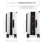 20 Inch Carry On Luggage 22x14x9 Airline Approved (Carry-on 20 Inch / White)