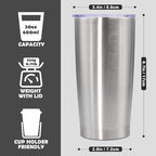 20oz Tumbler Stainless Steel Tumbler Coffee Tumbler with Lid SS (Stainless Steel)